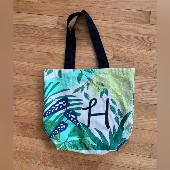 Anthropologie x Good for the Bees Monogram Tote - H - Zara Fina Stasi Print - Picture 4 of 9